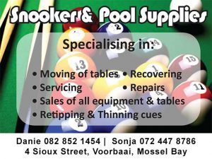 Snooker and Pool Accessories in Mossel Bay Eden