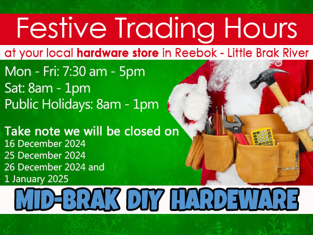 Festive Hours Hardware Shop Reebok