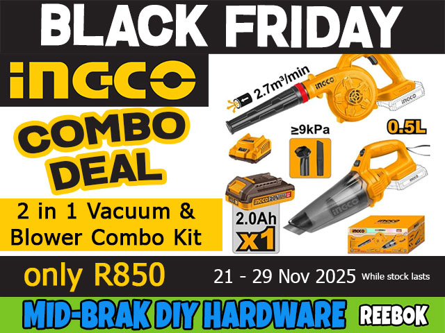 INGCO Vacuum and Blower Combo Kit Reebok