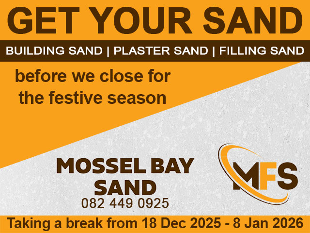 Get your Building Sand from Mossel Bay Sand