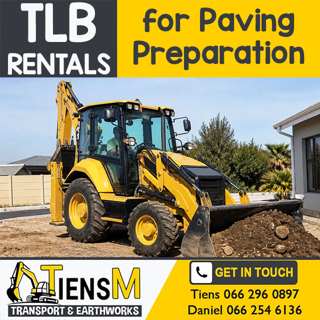 Paving Preparation Using a TLB in Mossel Bay