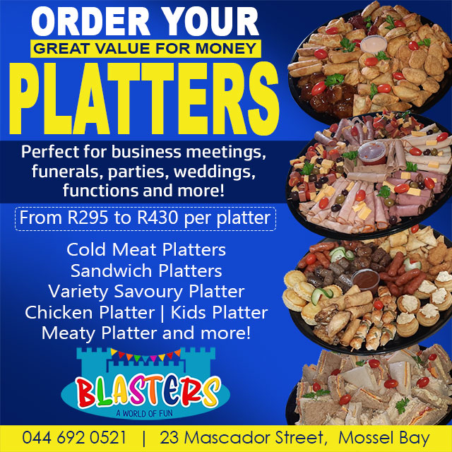 Order your Platters from Blasters Mossel Bay