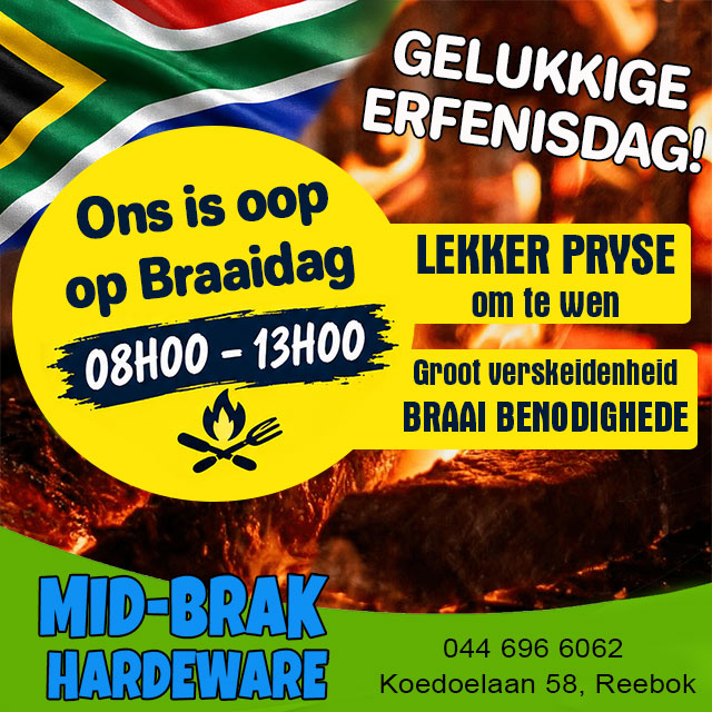 Midbrak Hardeware is oop op Braaidag