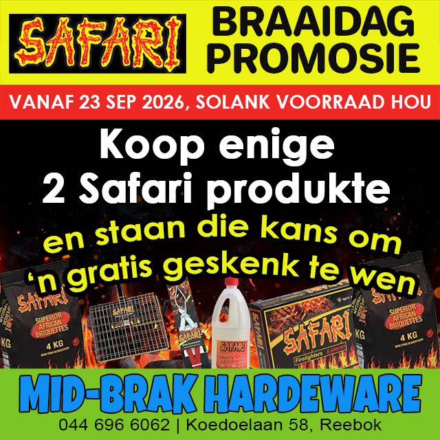 Safari Braaidag Promosie Reebok